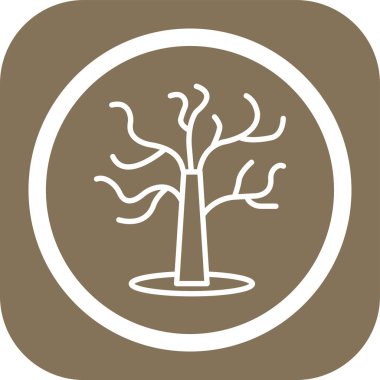 ağaç simgesi vektör illüstrasyonu