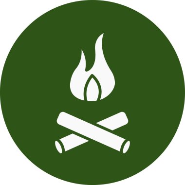 Vektör ikonunu ateşle. biçim vektörü çift renkli yuvarlak sembol, gri ve cyan renkler, yuvarlak açılar, beyaz arkaplan.