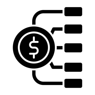 para simgesi vektör illüstrasyonu, finans para işareti, sembol