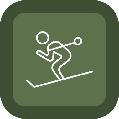 Kayak adam simgesinin vektör illüstrasyonu