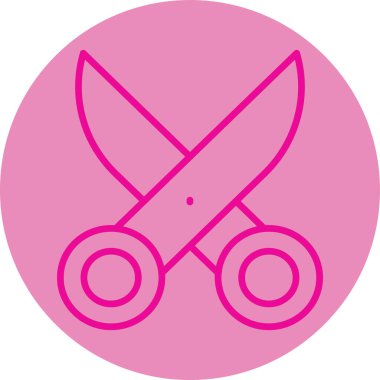 Makas simgesi, vektör illüstrasyon tasarımı