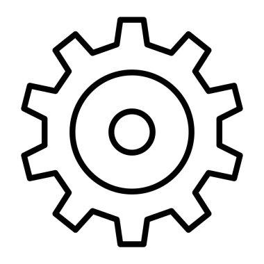 dişli simgesi vektör illüstrasyonu