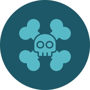 kafatası simgesi, vektör illüstrasyonu