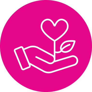 Bir kalp simgesini tutan el.