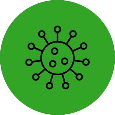 Bakteriler. Web simgesi basit illüstrasyon