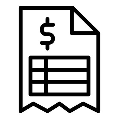 Para ikonlu belge. Beyaz arkaplanda izole edilmiş web tasarımı için para vektör simgesi içeren özet