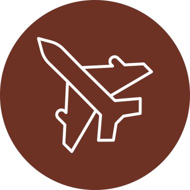 uçak ikonu vektör illüstrasyonu