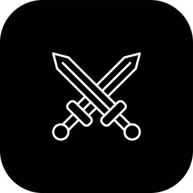 Kılıç simgesinin vektör çizimi