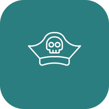 Benzersiz korsan şapka vektör simgesi