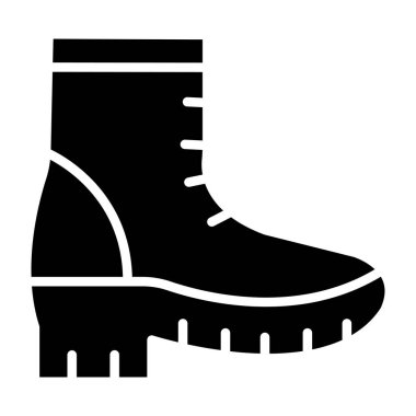 Kışlık bot ikonu. Web için basit çizme vektör simgesi çizimi