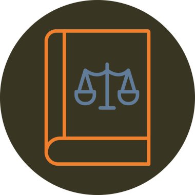 Hukuk ve adalet simgesinin vektör illüstrasyonu