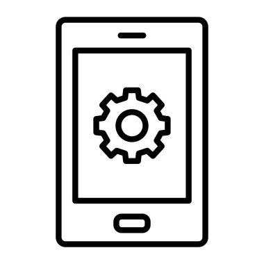 akıllı telefon simgesi vektör illüstrasyonu