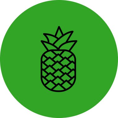 Soyut arkaplanda izole edilmiş ananas simgesi