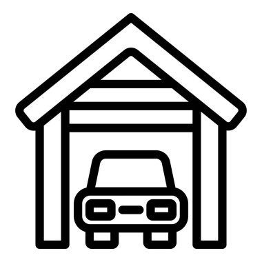 Araba garaj simgesi, anahat stili