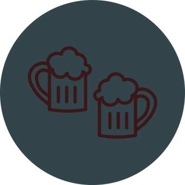 Bira. Web simgesi basit illüstrasyon