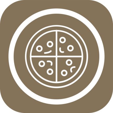 Pizza ikonu vektör illüstrasyonu