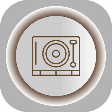 Benzersiz müzik çalar vektör simgesi