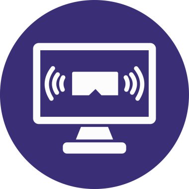 Kablosuz. Web simgesi basit illüstrasyon