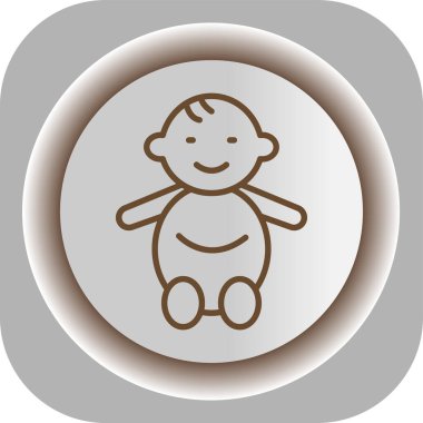 Çember simgesindeki bebek.