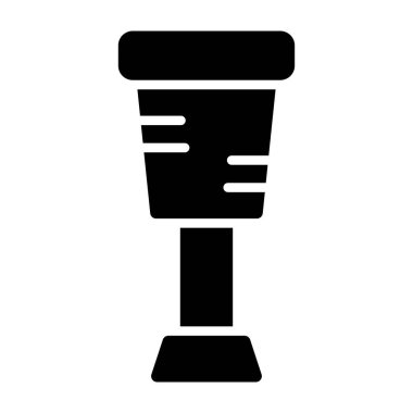 Kahve fincanı simgesi, basit siyah vektör illüstrasyonu