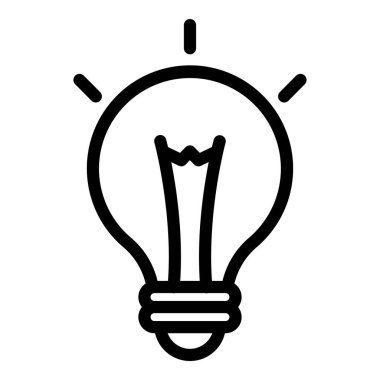 ampul vektör çizgisi simgesi dekoru