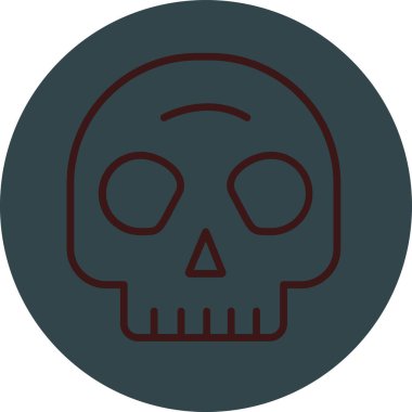 Bir kafatasının vektör çizimi