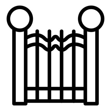 Kolayca değiştirilebilen veya düzenlenebilen çit vektör simgesi