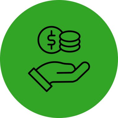 Bozuk para. Web simgesi basit illüstrasyon