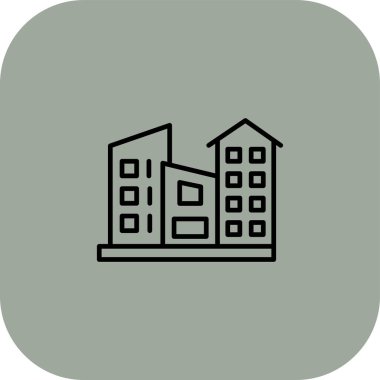 Modern binaların vektör illüstrasyonu