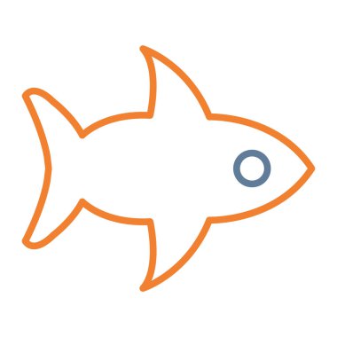 balık simgesi vektör illüstrasyonu