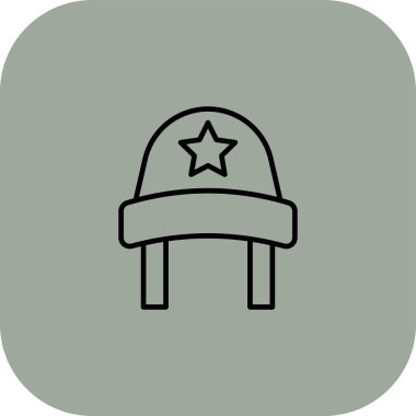 vektör askeri başlık simgesi