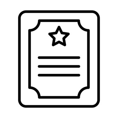 Sertifika simgesi. Web için sertifika vektör simgelerinin özet çizimi