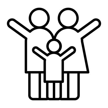 aile simgesi vektör illüstrasyonu