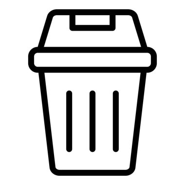 Çöp kutusu simgesi. beyaz arkaplanda izole edilmiş web tasarımı için çöp kutusu vektör simgesi