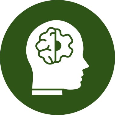 beyin ikonu vektör illüstrasyonu