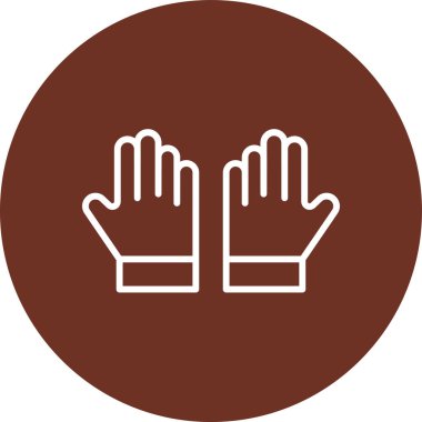 Çember simgesi olan bir el. vektör illüstrasyonu