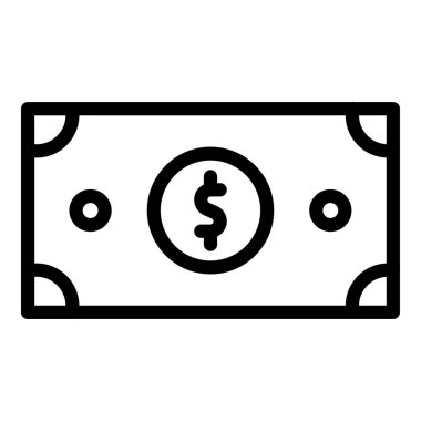 Dolar vektör ince çizgi simgesi