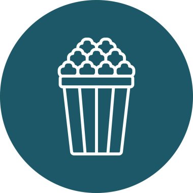 Patlamış mısır. Web simgesi basit illüstrasyon