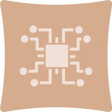 Beyaz simgenin vektör illüstrasyonu