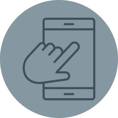 Cep telefonu. Web simgesi basit illüstrasyon