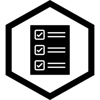 Kontrol listesi vektör simgesi modern basit illüstrasyon