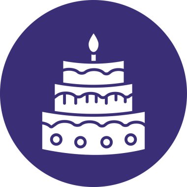 Kek simgesi, vektör illüstrasyonu