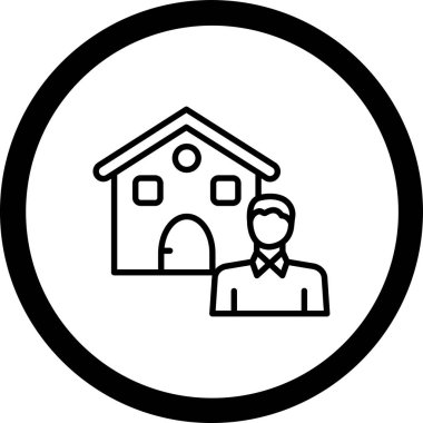 Emlak simgesi vektör illüstrasyonu