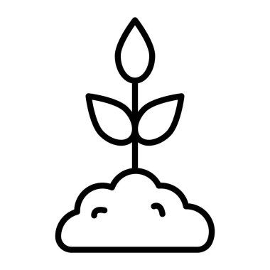 Bitki. Web simgesi basit illüstrasyon