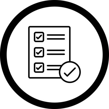 vektör kontrol listesi simgesi