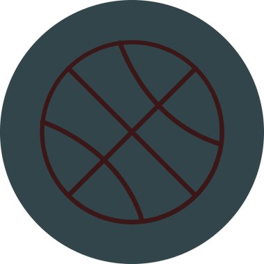 Basketbol ikonunun vektör illüstrasyonu