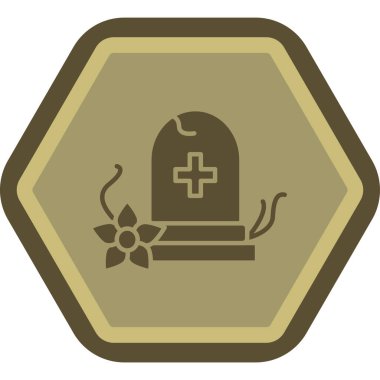 mezar. Web simgesi basit illüstrasyon