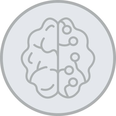 Beyin simgesi, vektör illüstrasyonu