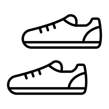 spor ayakkabısı ikon vektör illüstrasyonu
