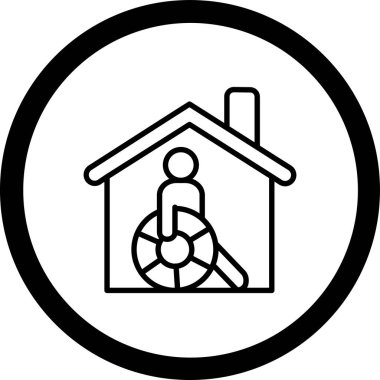 Ev simgesinin vektör illüstrasyon tasarımı